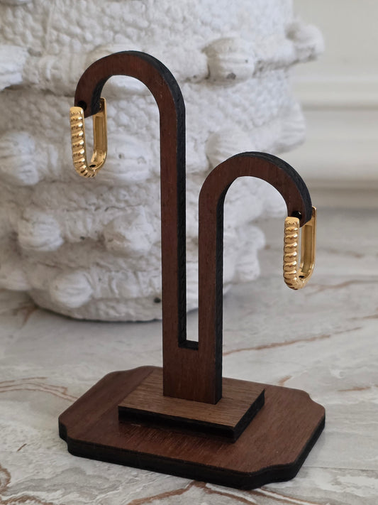 Textured Gold Small Hoop Earrings
