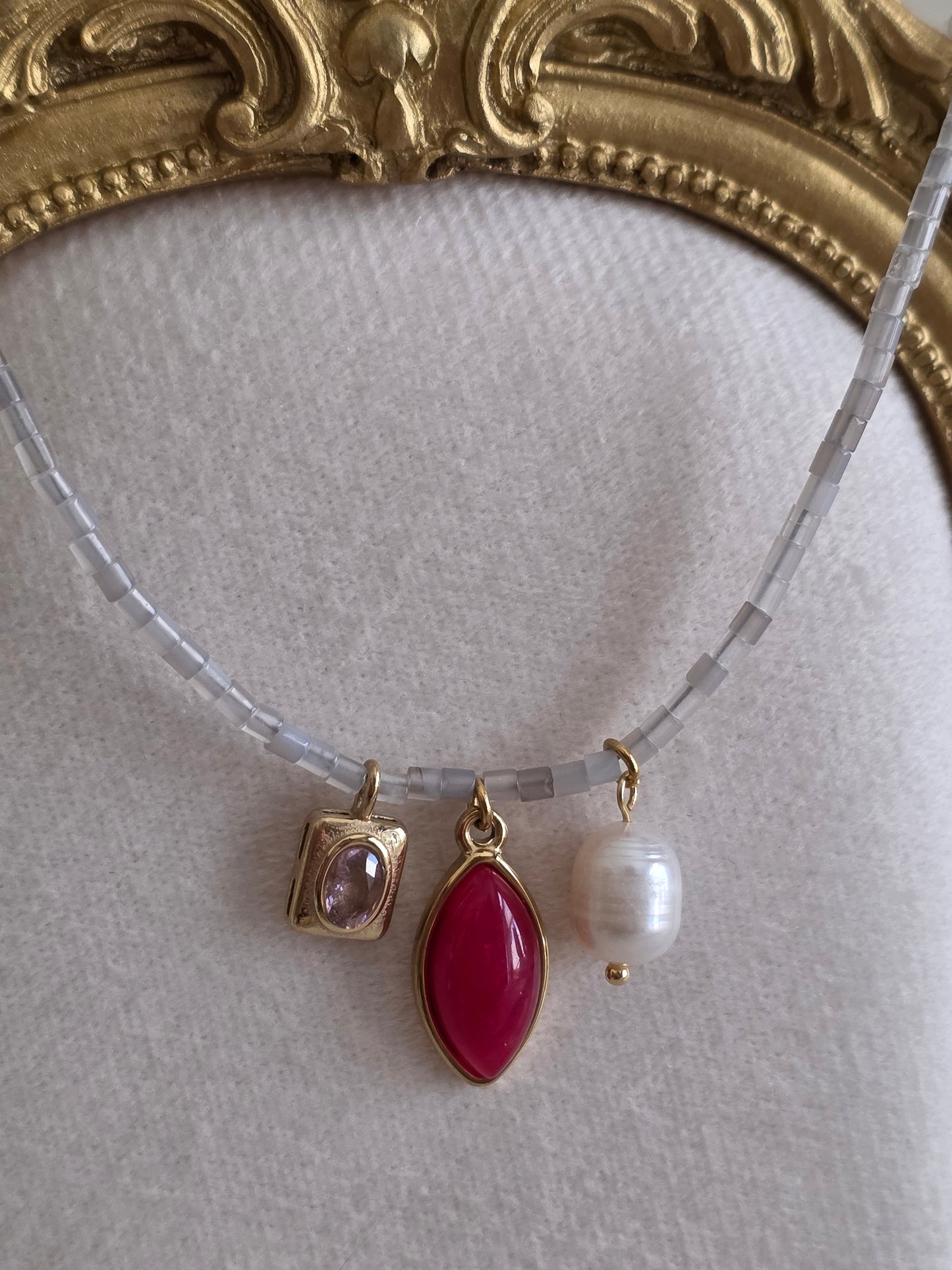 ALARA BEAD AND PEARL NECKLACE