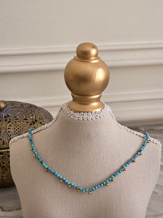 Blue Turquoise Bead necklace