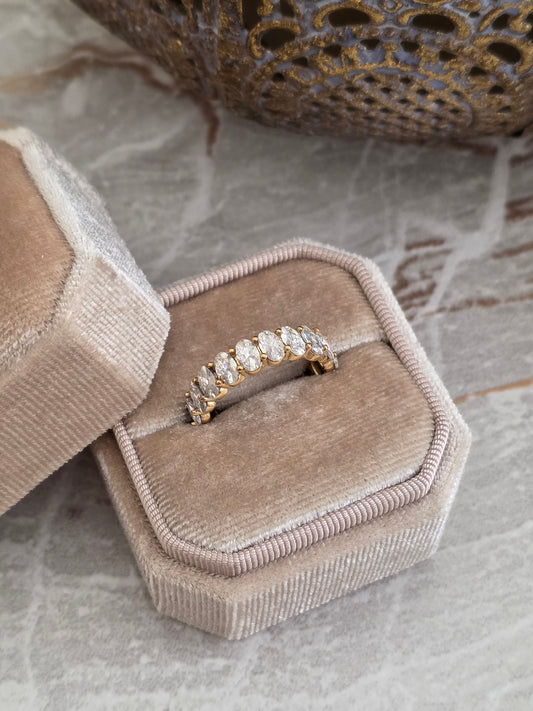 Gold Marquise Cubic Zirconia Ring