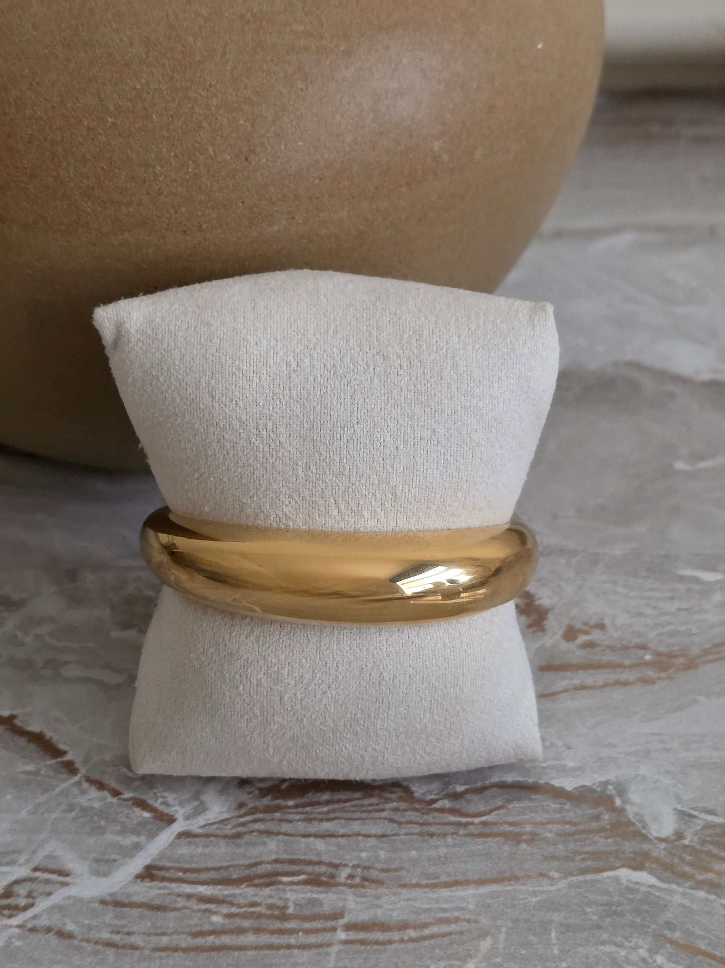 Classic Gold Dome Cuff Bangle