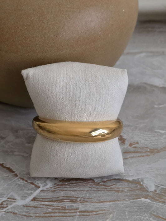 Classic Gold Dome Cuff Bangle