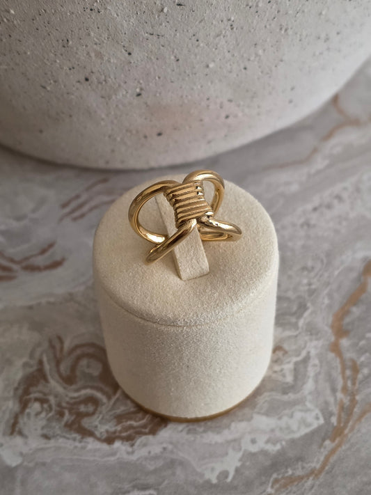Gold Knot Statement Ring