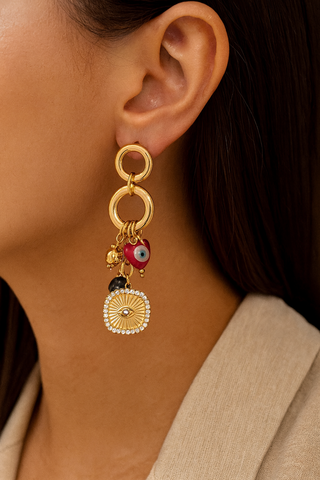 NAZIA EVIL EYE EARRINGS