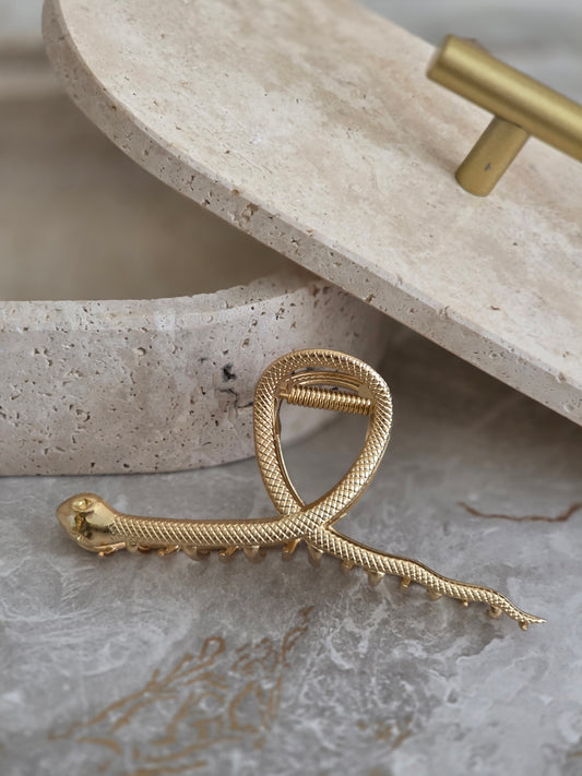 gold snake hair claw