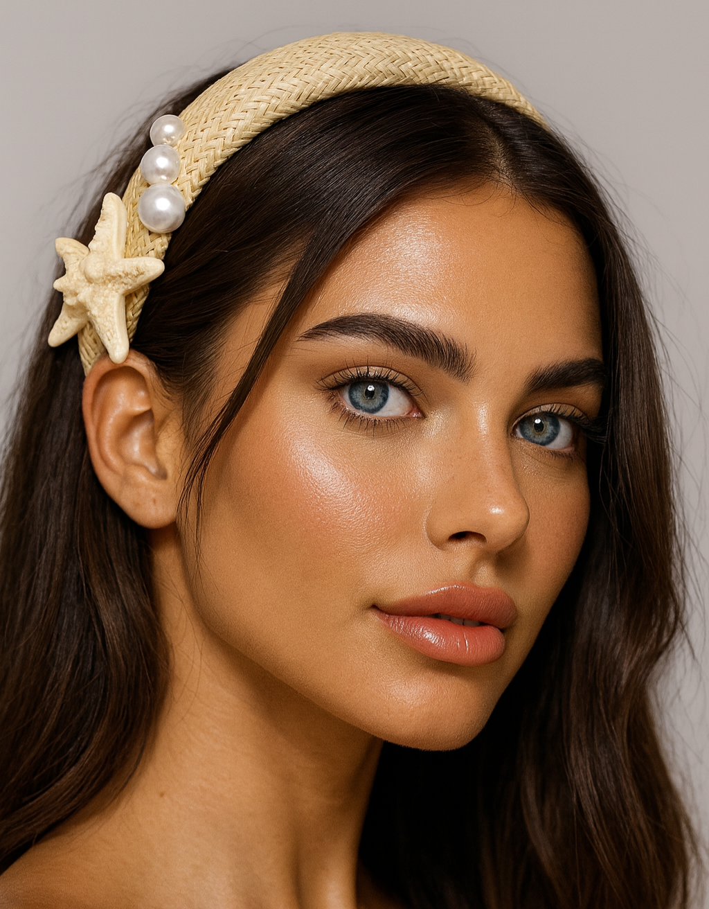 RATTAN STARFISH AND PEARL HEADBAND