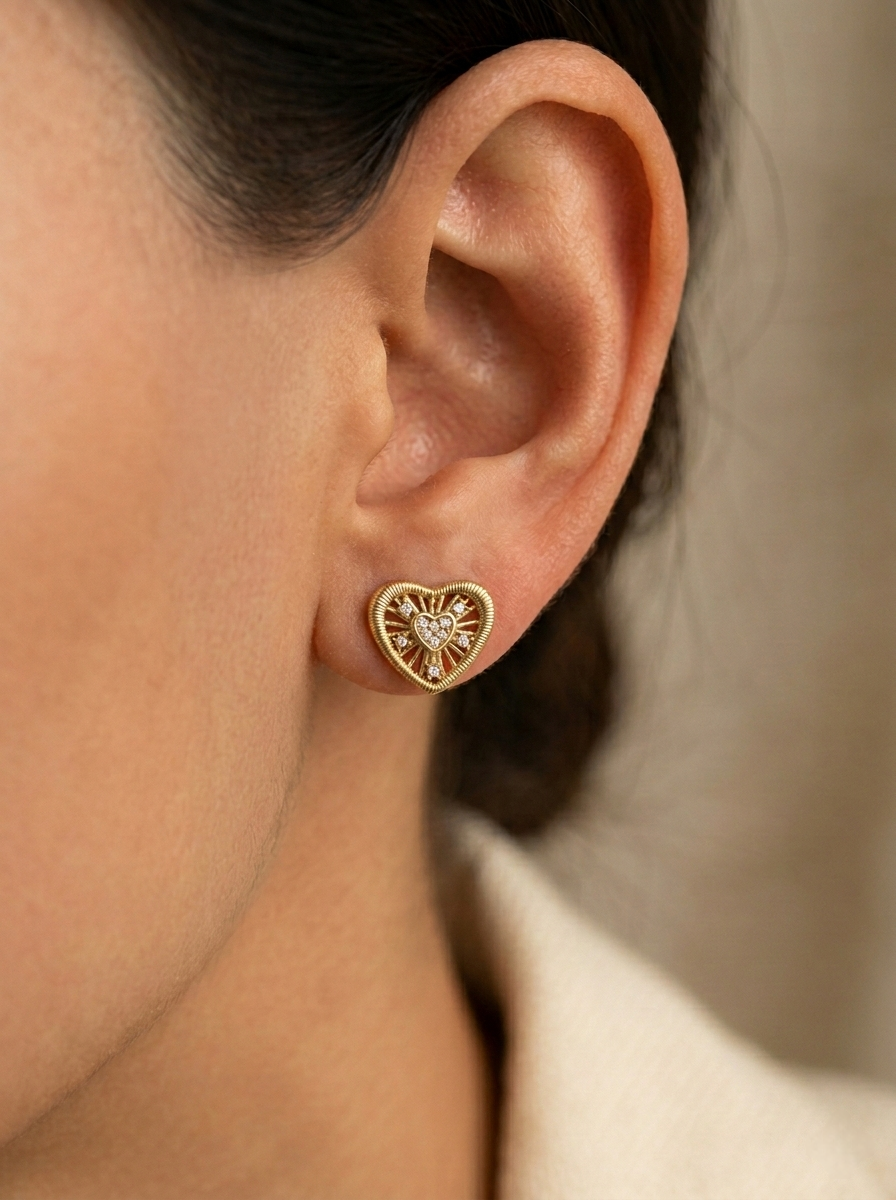 MELDA HEART EARRINGS