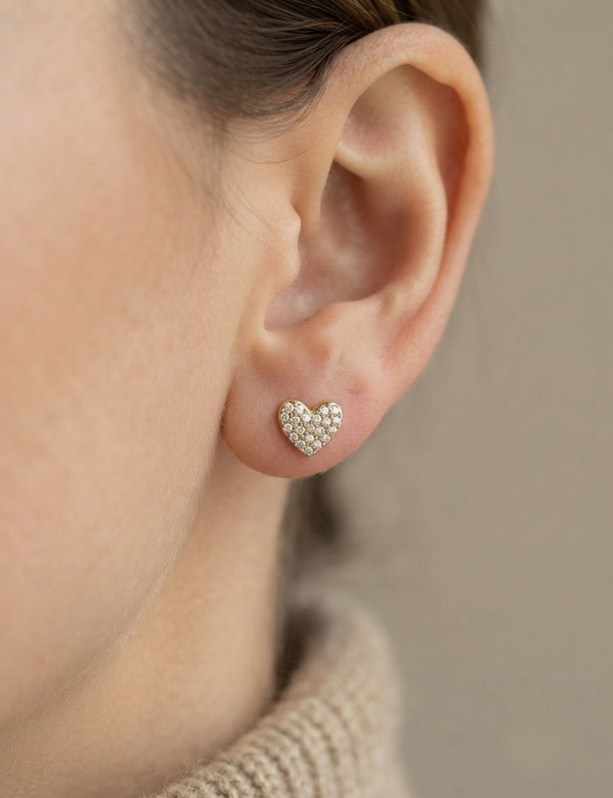 SERAN HEART EARRINGS