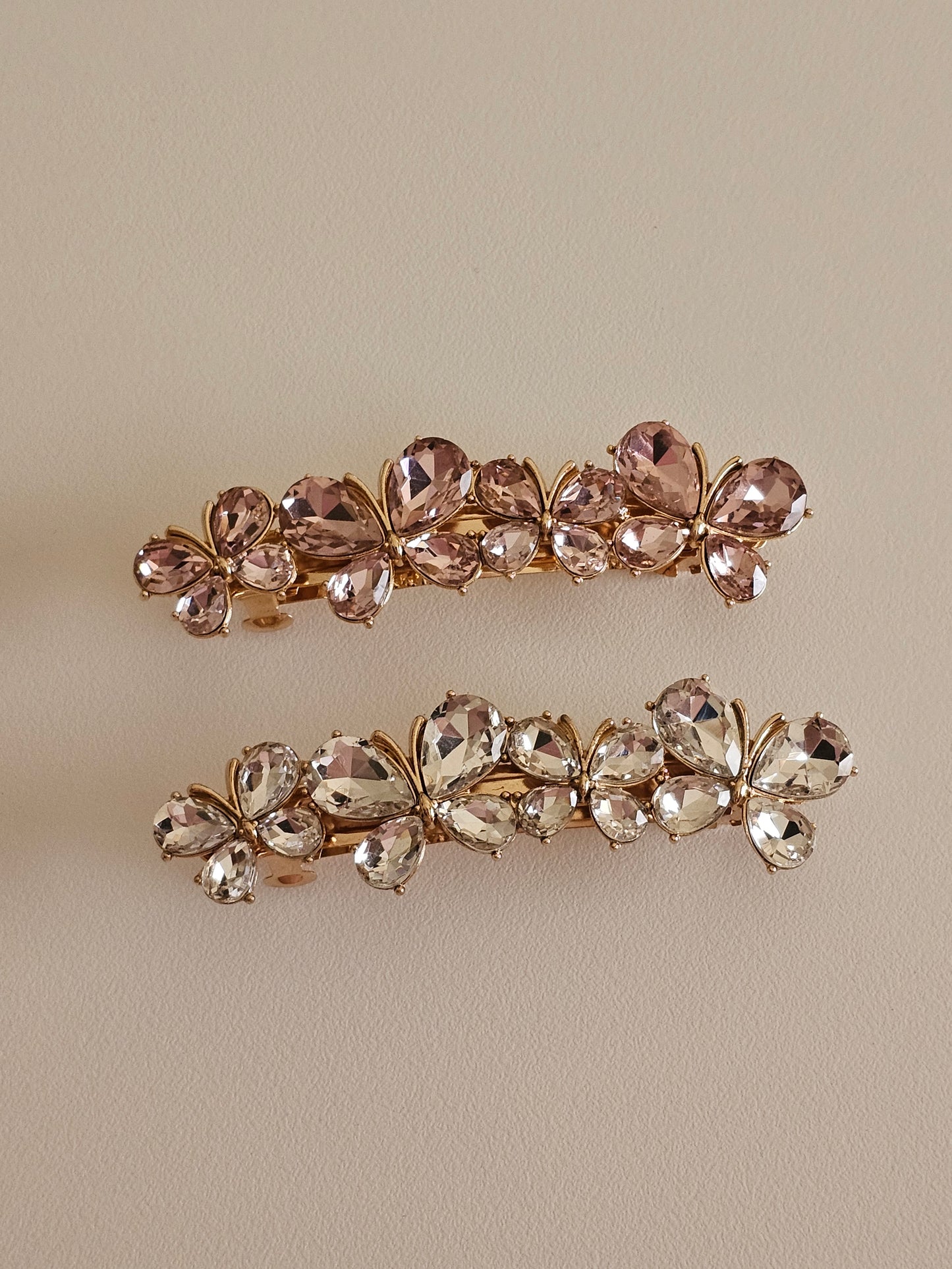 RHINESTONE BUTTERFLY HAIR CLIP