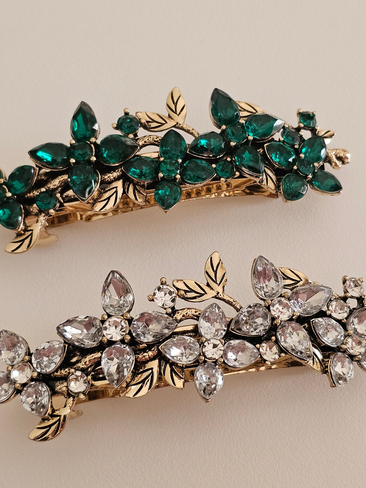 VINTAGE RHINESTONE FLOWER HAIR CLIP