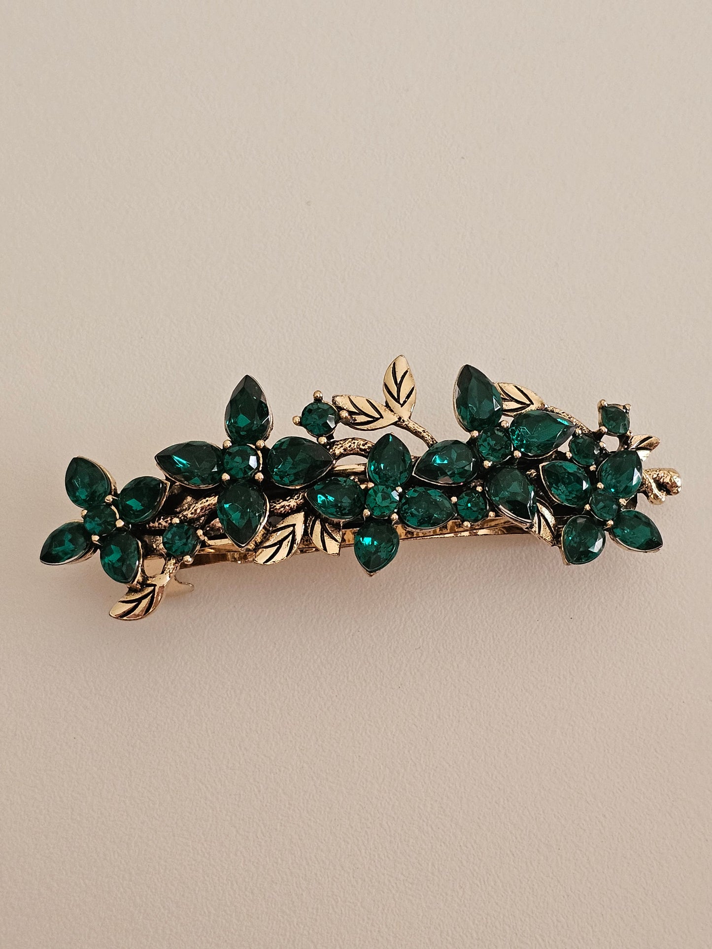 VINTAGE RHINESTONE FLOWER HAIR CLIP