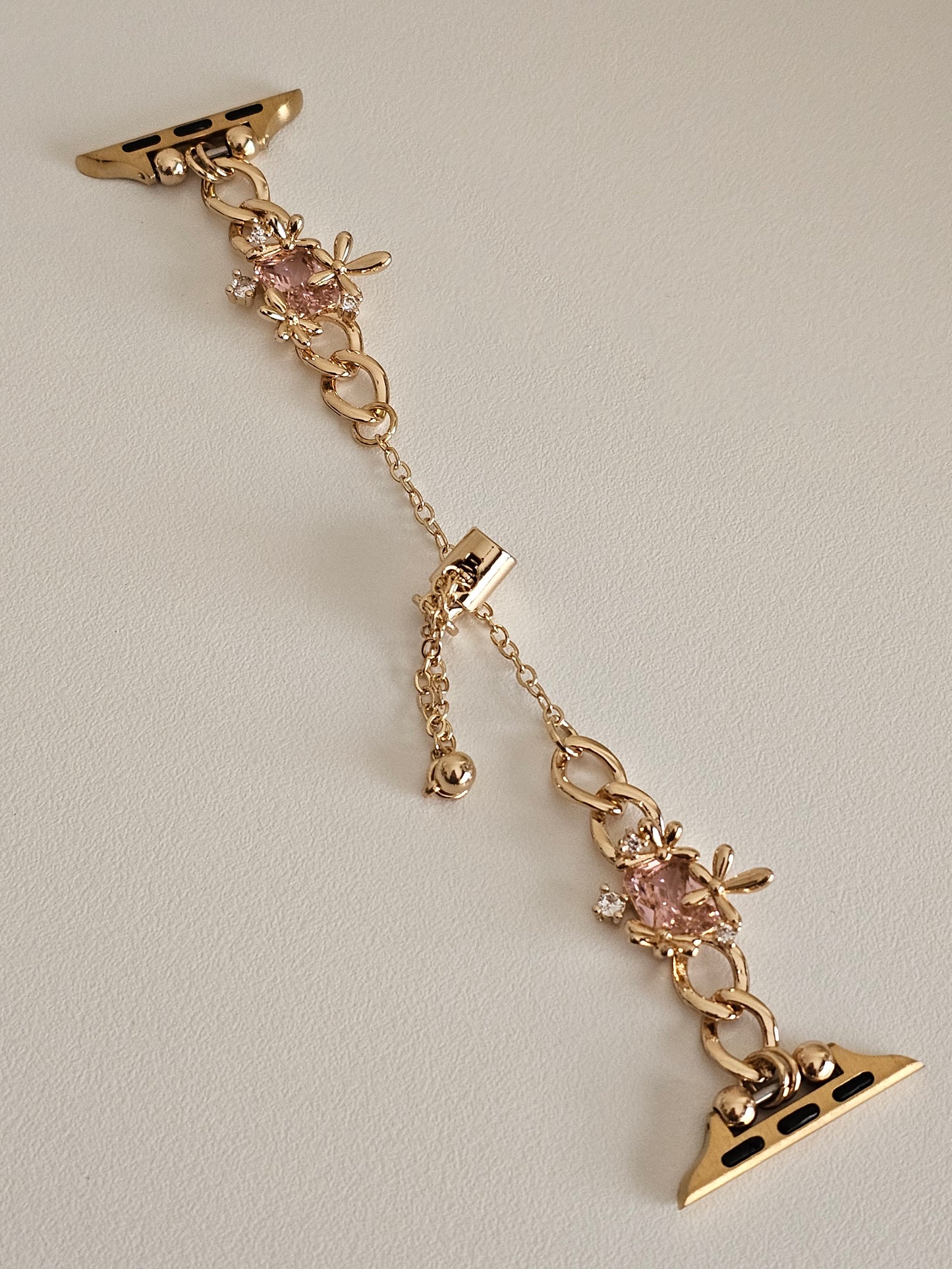 PINK FLOWER APPLE WATCH BAND