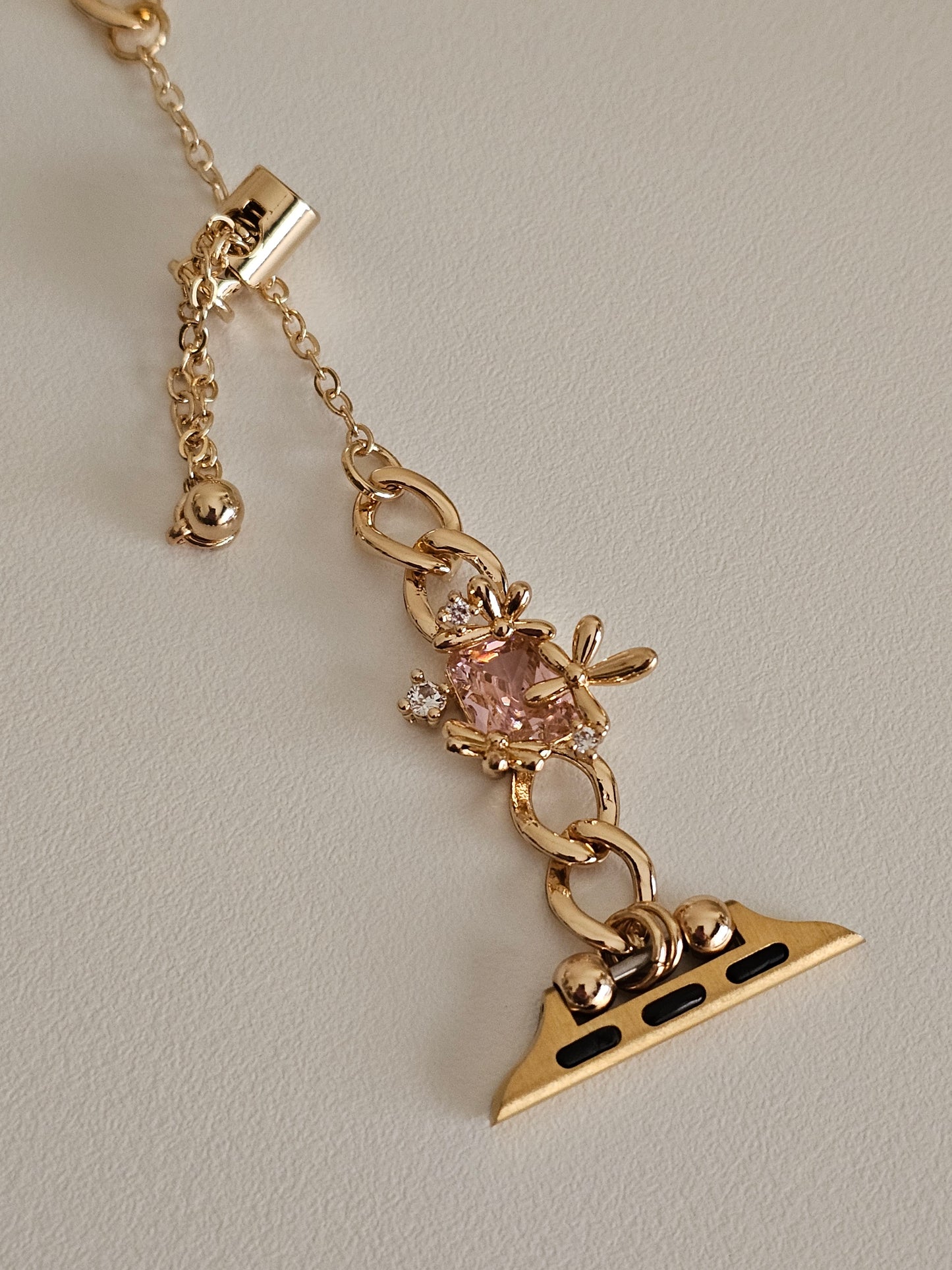 PINK FLOWER APPLE WATCH BAND