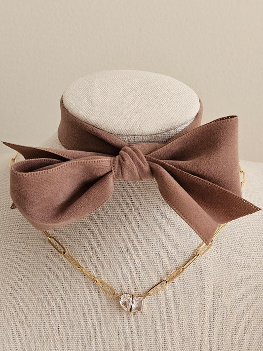 Gold plated Cubic zirconia paper clip necklace