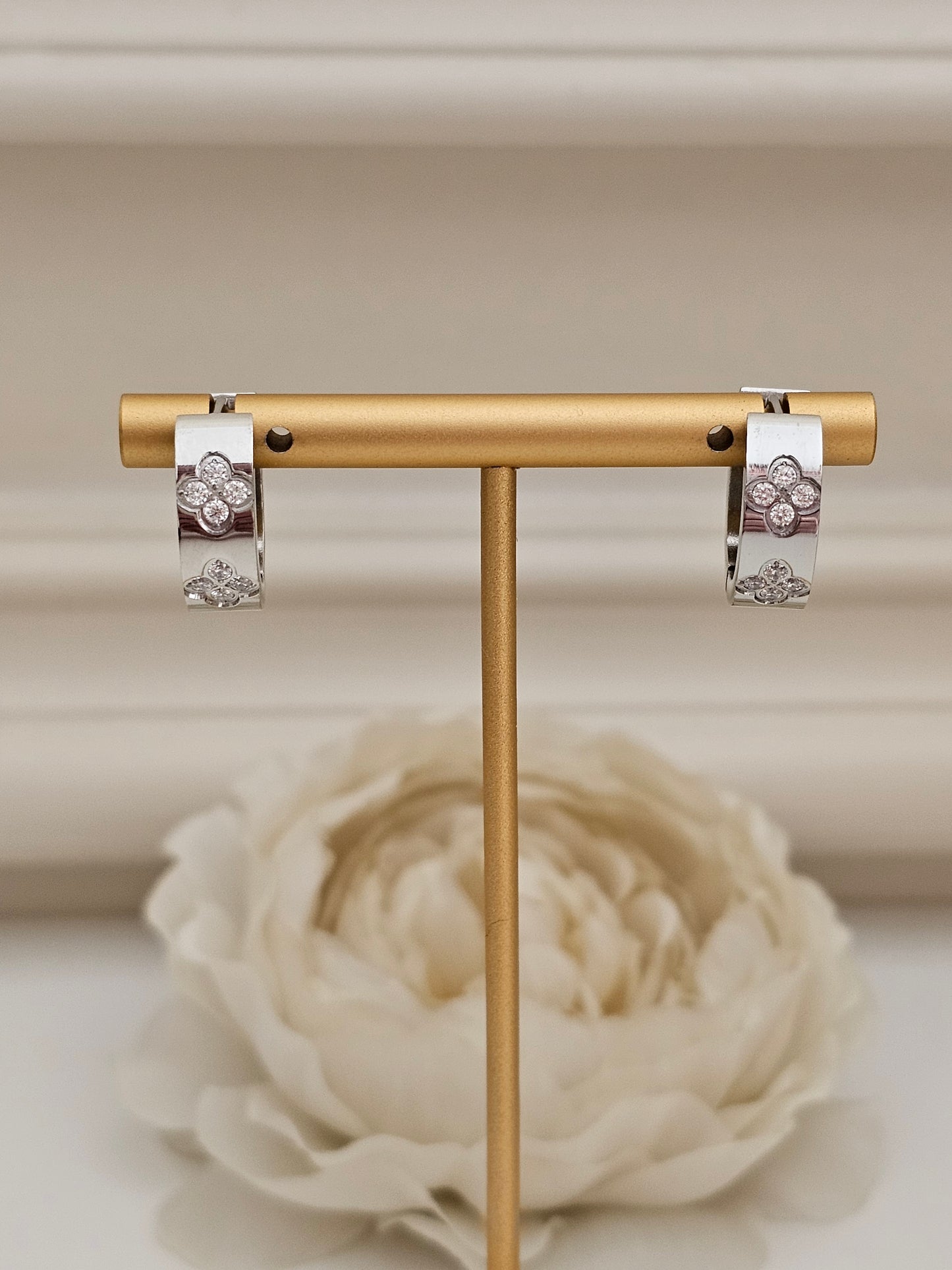 AMIRI CLOVER HOOP EARRINGS
