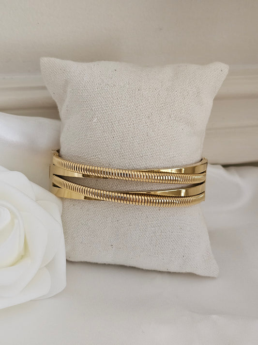 Stainless steel statement bangle