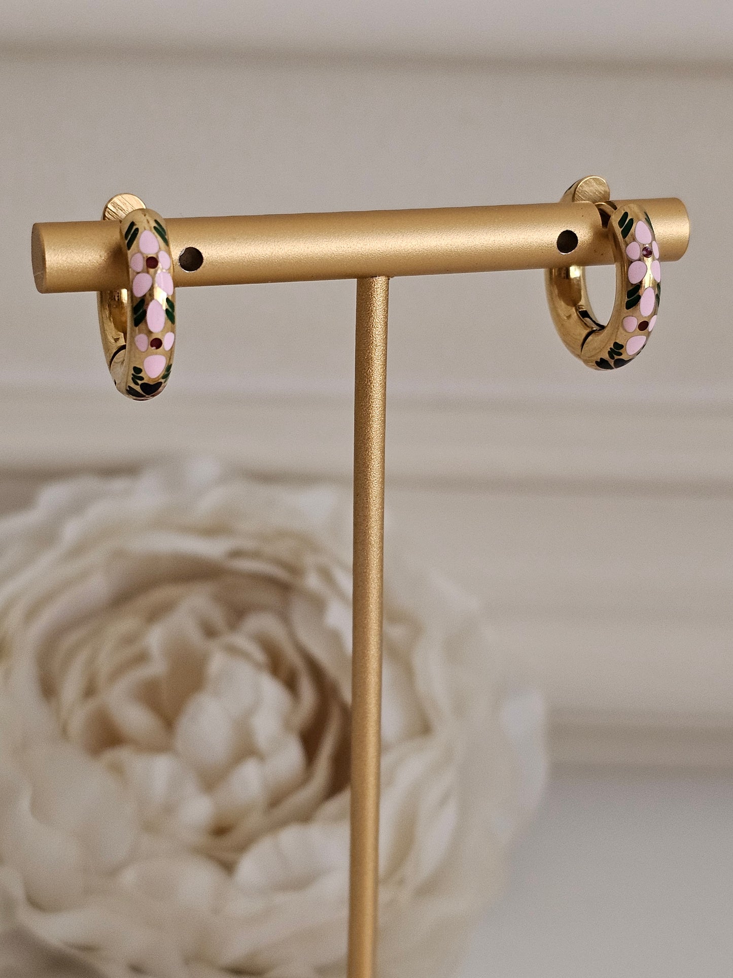 Flower Hoop earrings