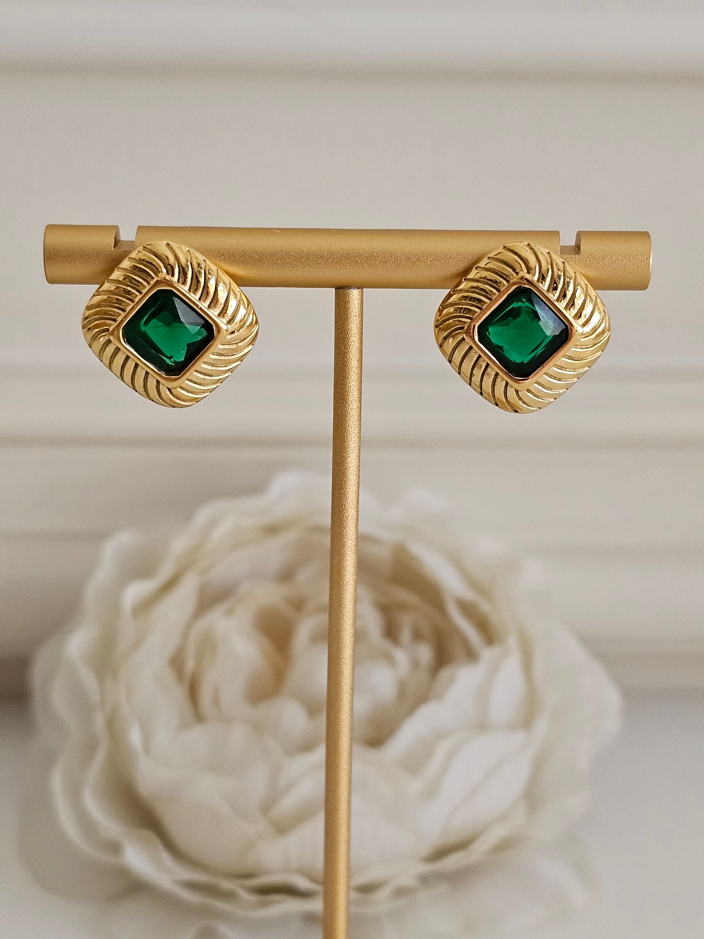 KARA BUTTON EARRINGS