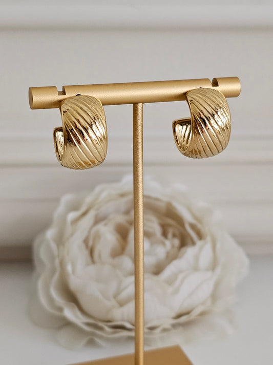 Gold chunky Hoop earrings
