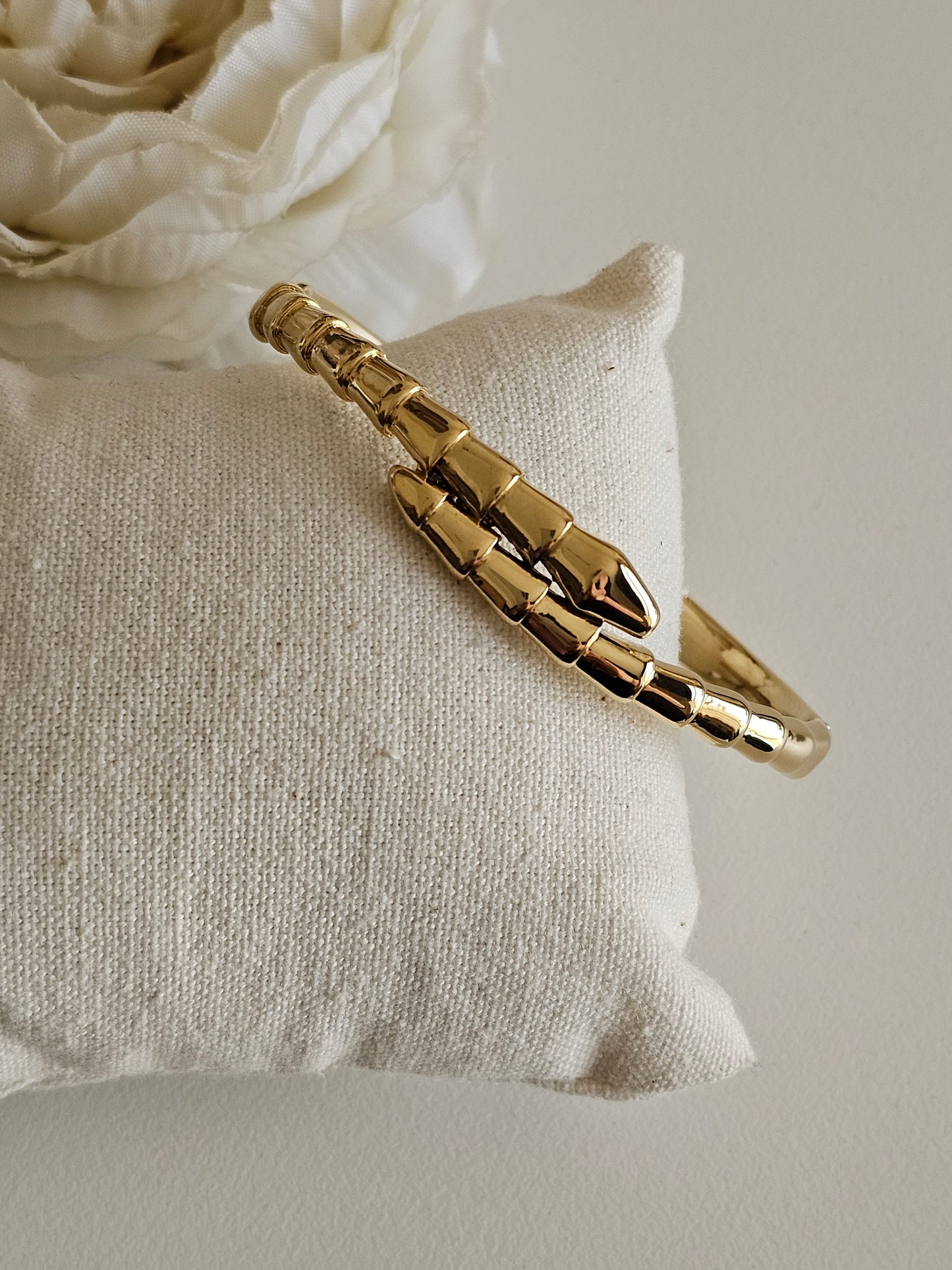 Gold snake bangle