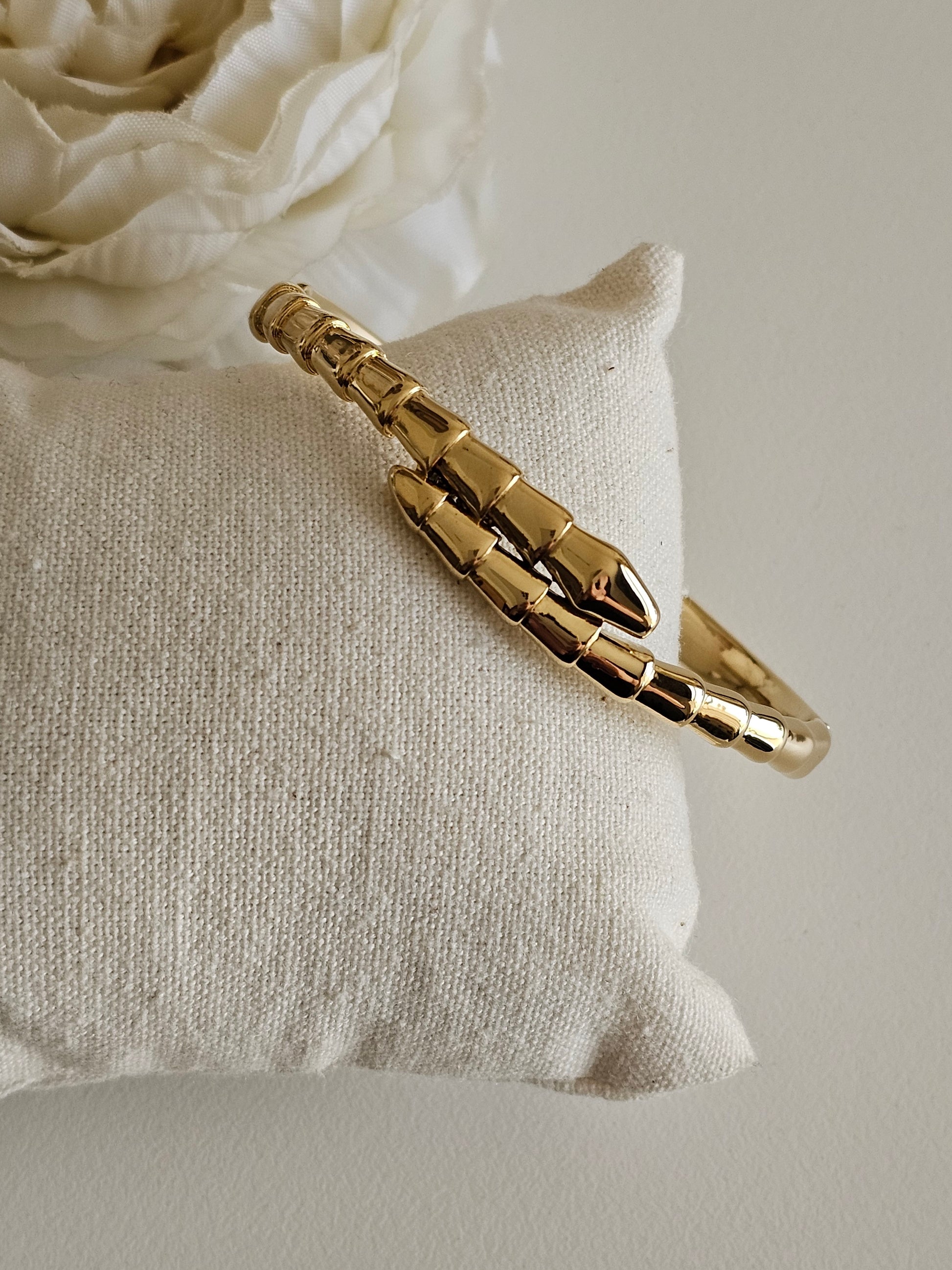 Gold snake bangle