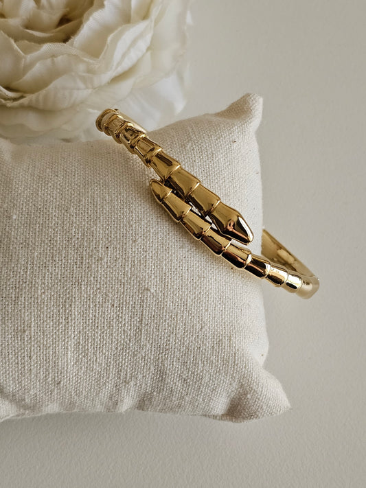 Gold snake bangle