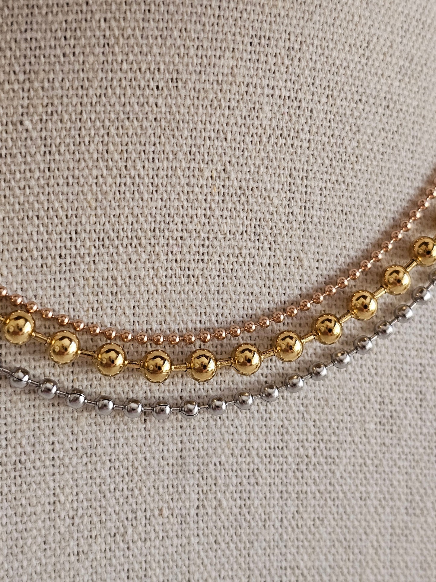 MONA THREE LAYER NECKLACE