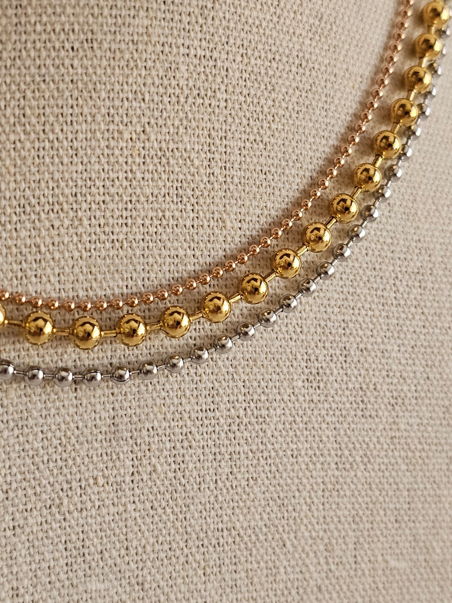 MONA THREE LAYER NECKLACE