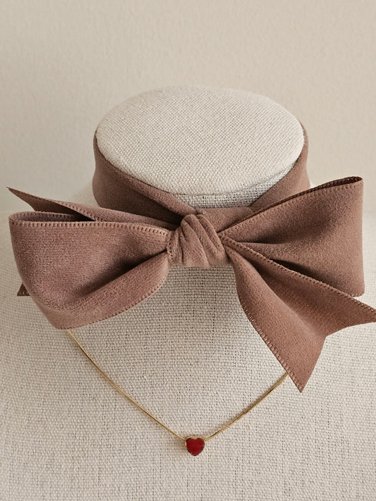Gold red heart necklace