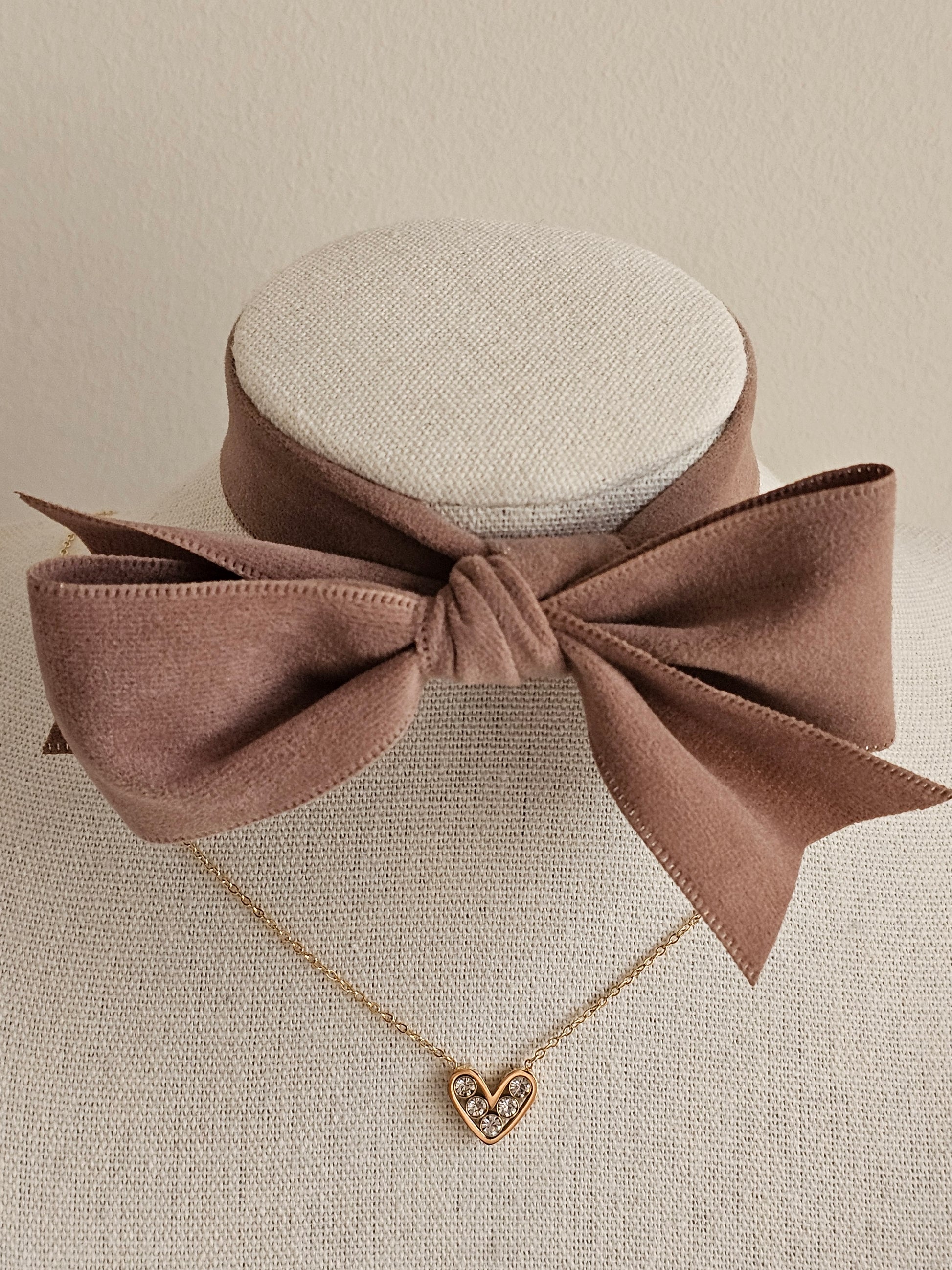 Cubic zirconia heart necklace