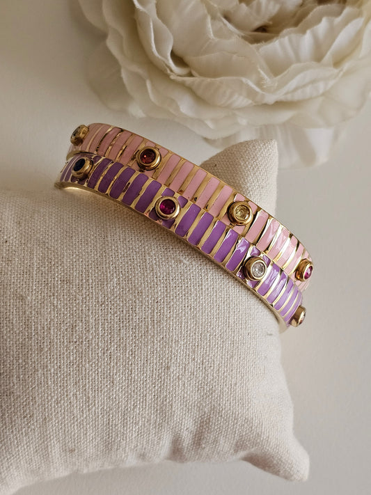 Pink cubic zicronia bangle