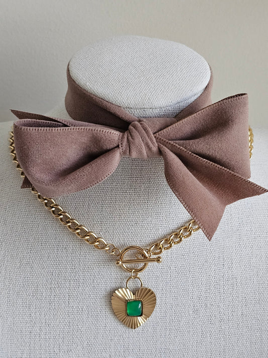 Gold plated heart necklace