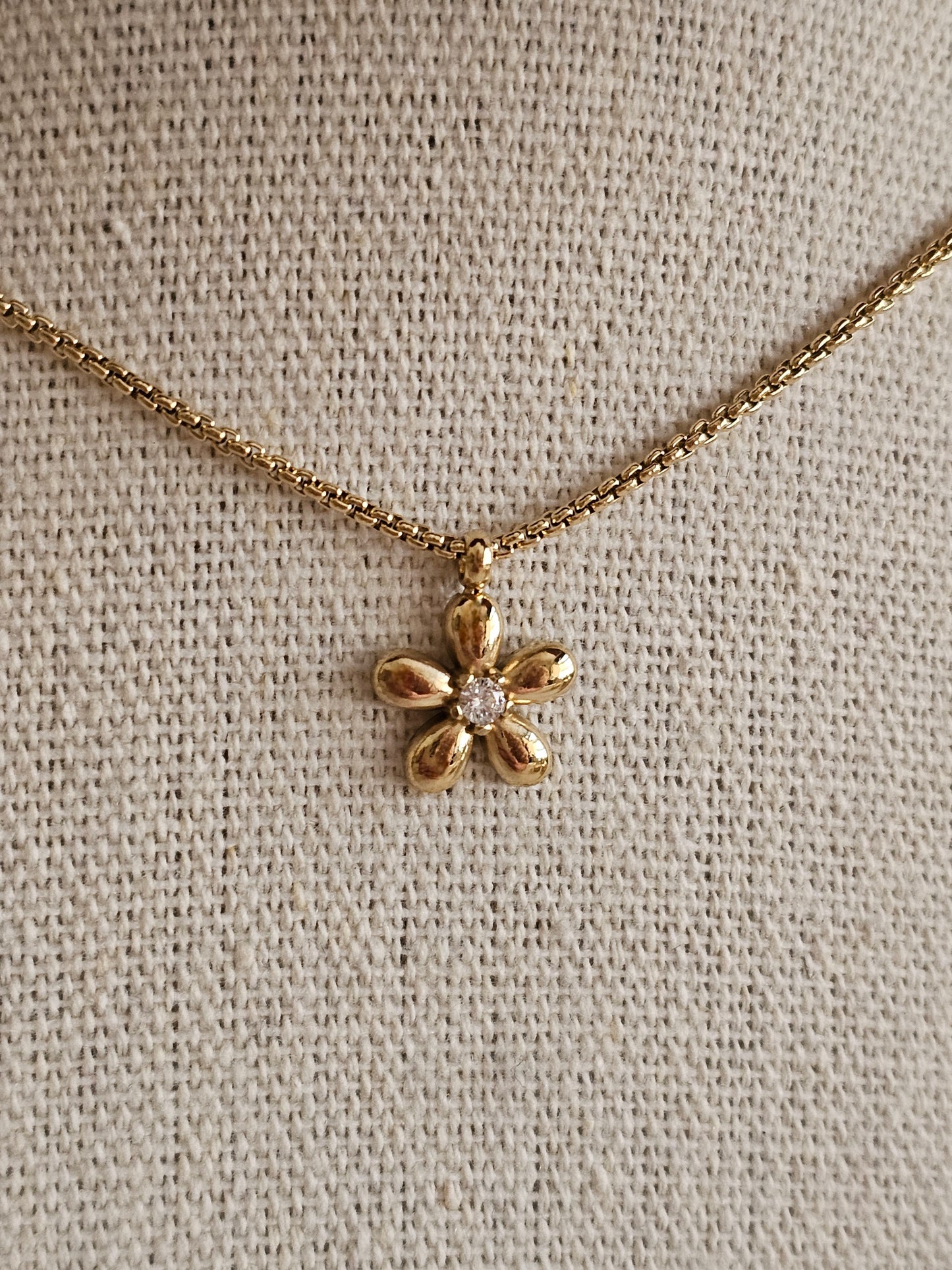 ASKIN FLOWER PENDANT NECKLACE
