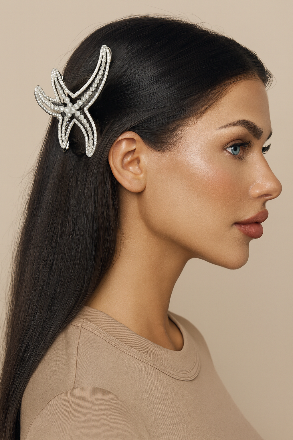 PEARL STARFISH HAIR CLAW