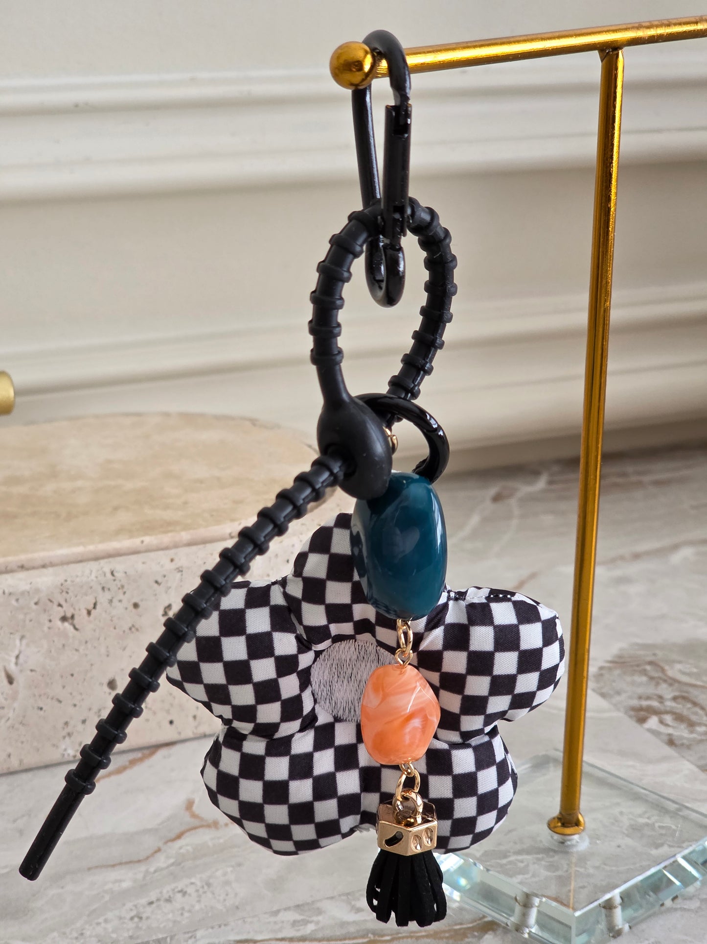 Spongy flower key chain