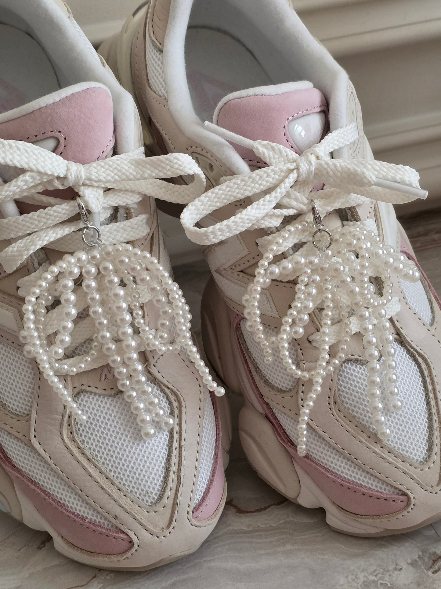 Pearl shoe charms