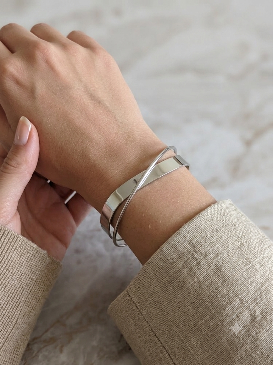 NARINA CUFF BANGLE SILVER