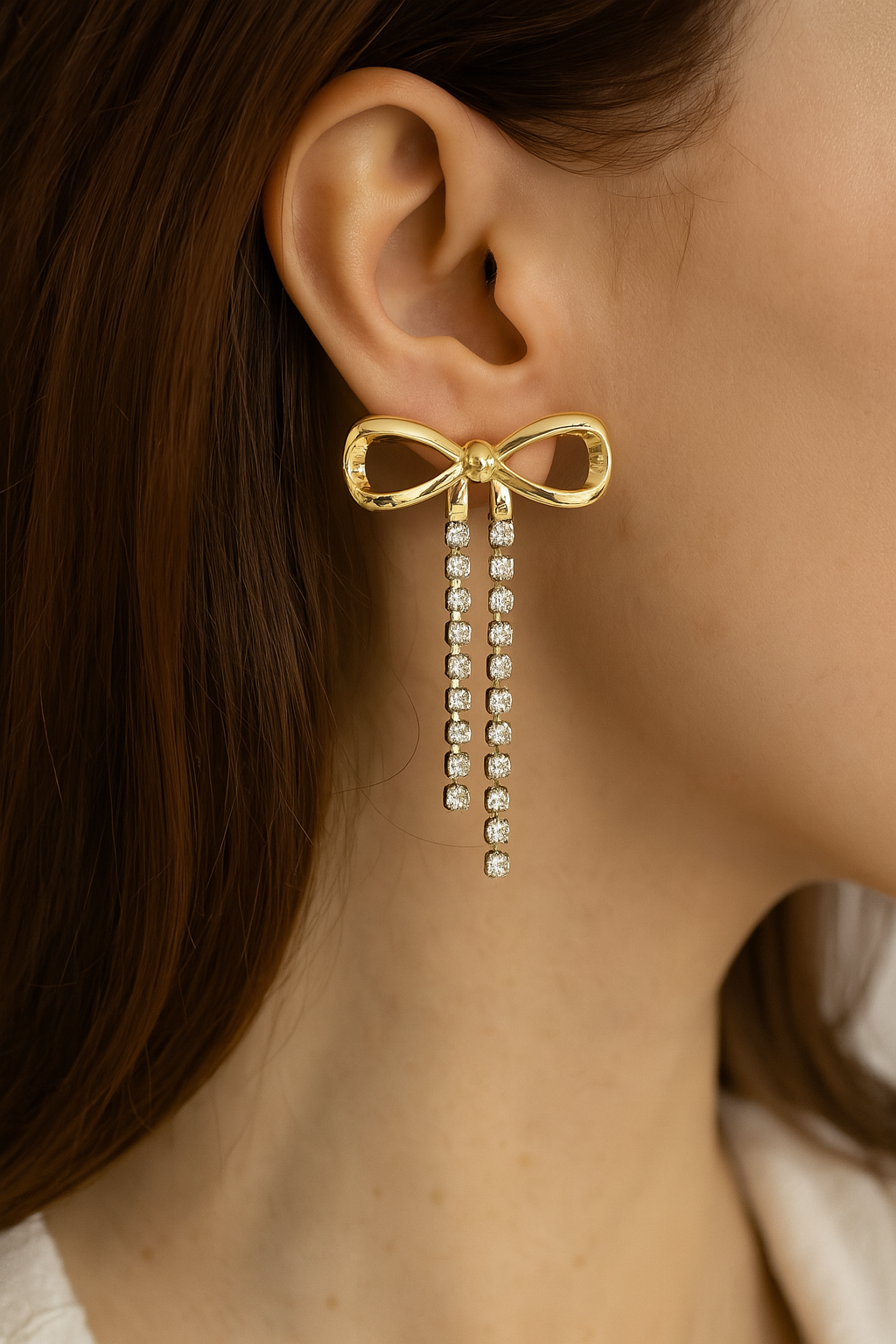MERAL BOW EARRINGS