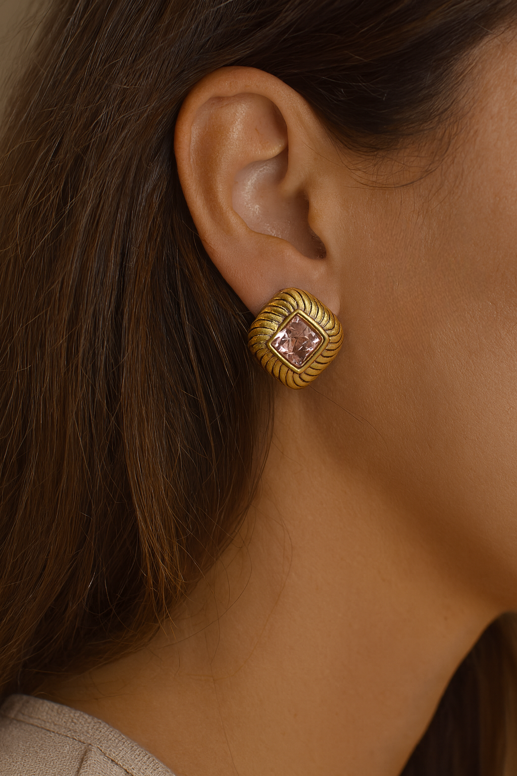 KARA BUTTON EARRINGS