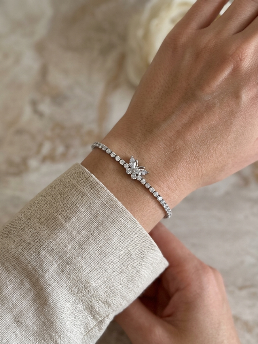 LALEH BUTTERFLY BRACELET SILVER