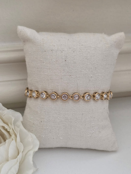 Cubic zirconia tennis bracelet