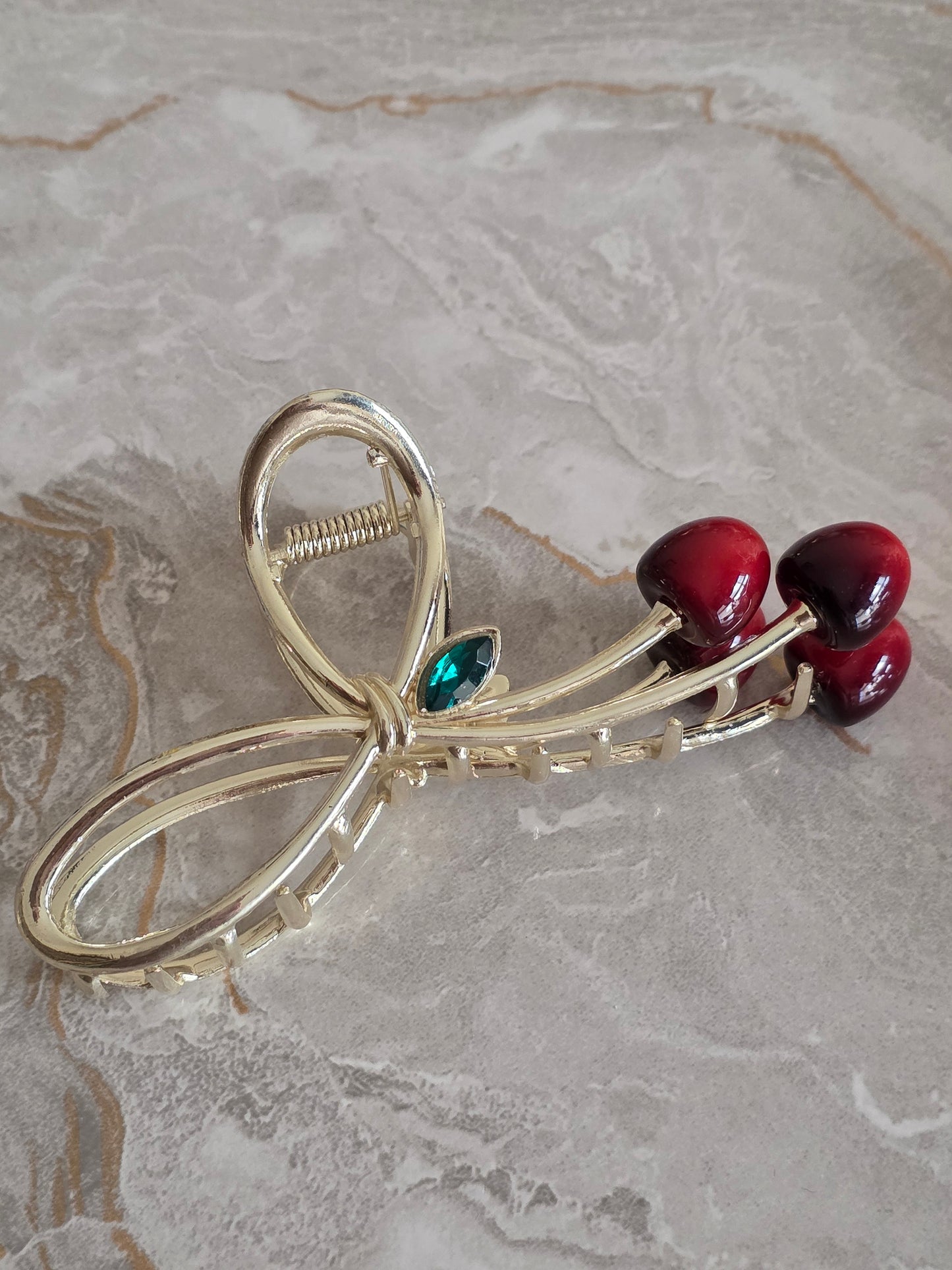 Cherry hair claw