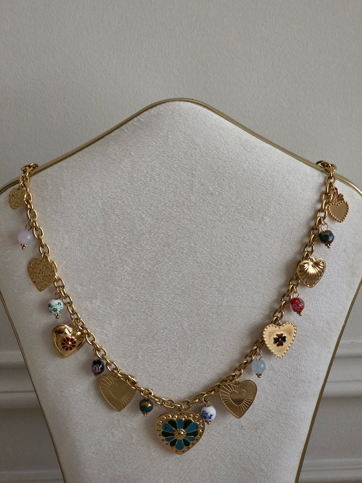 Vintage heart charm necklace