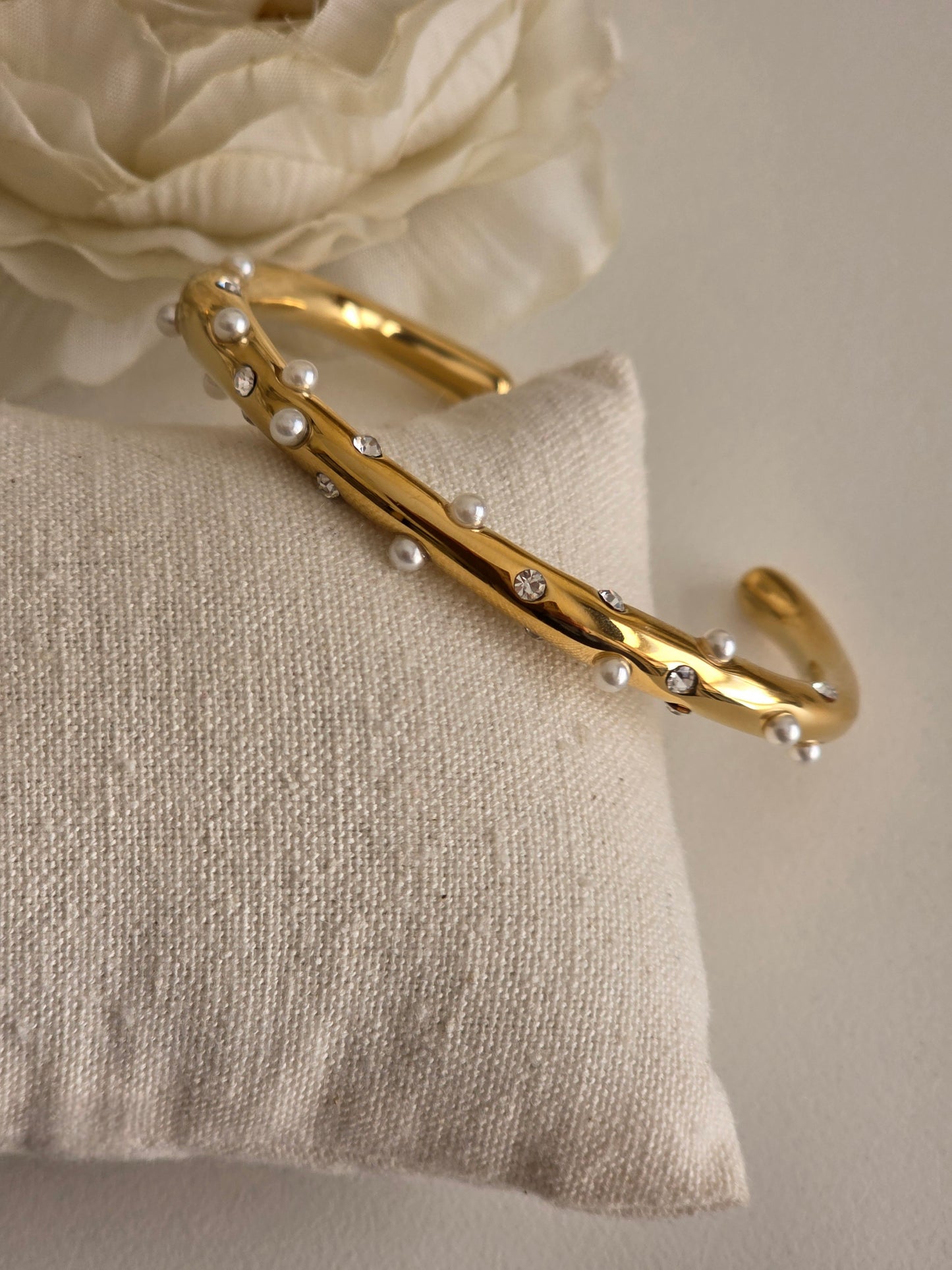 Pearl cuff bangle