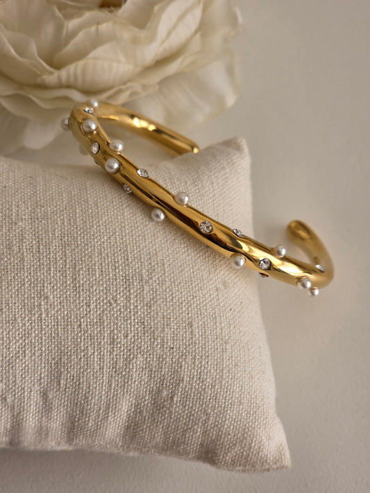 Pearl cuff bangle