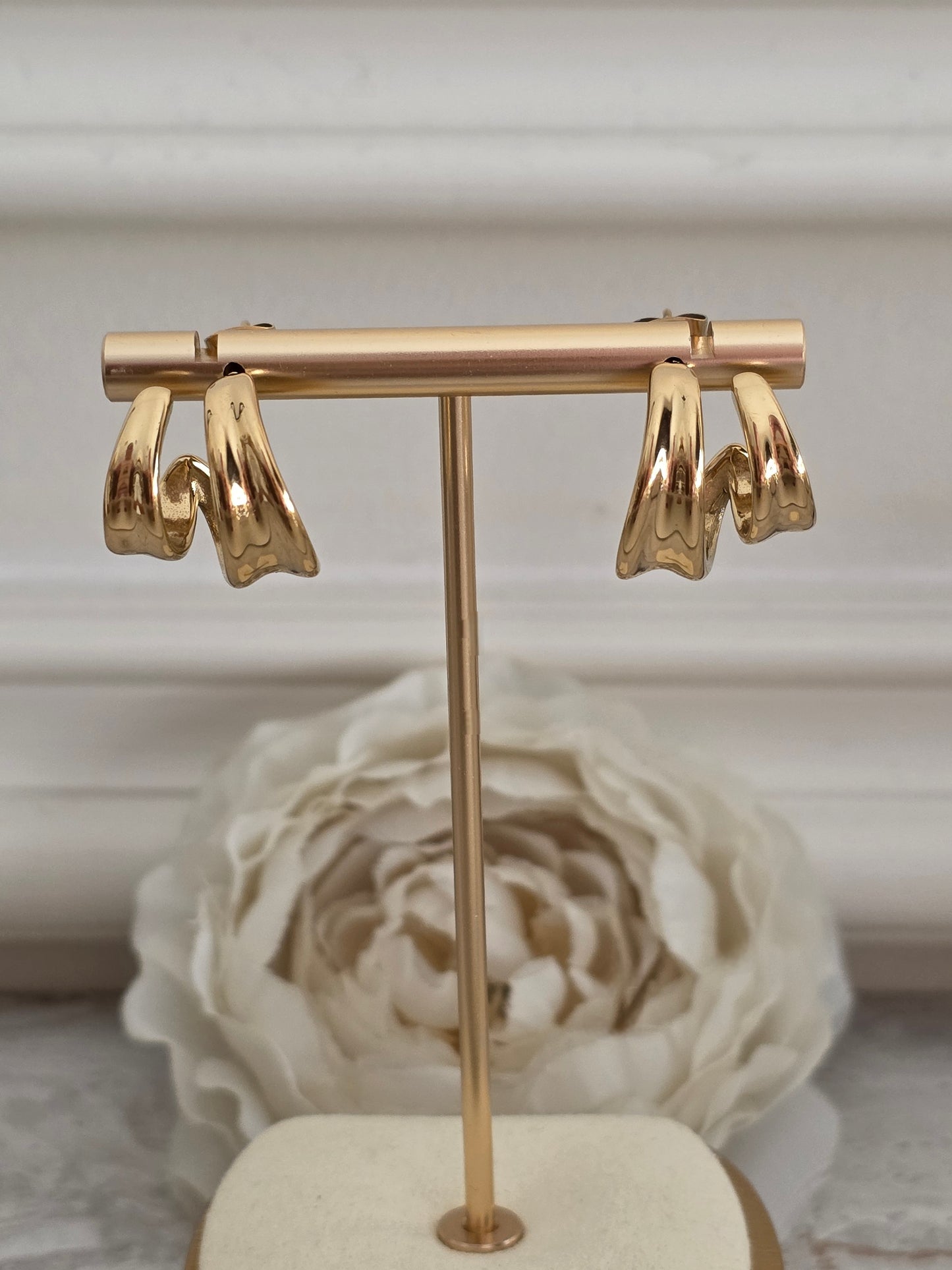 Gold statement Hoop earrings