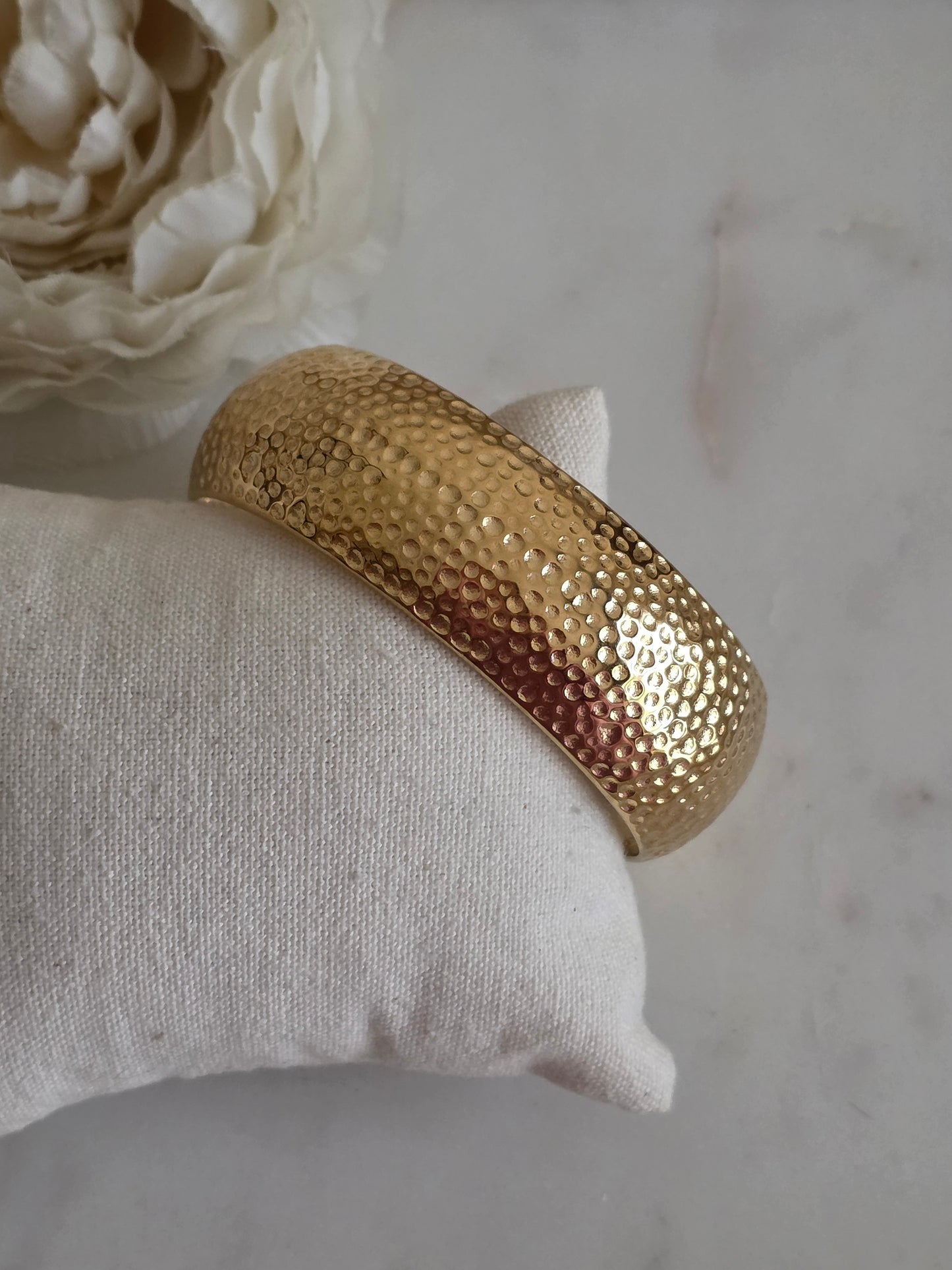 Gold statement cuff bangle