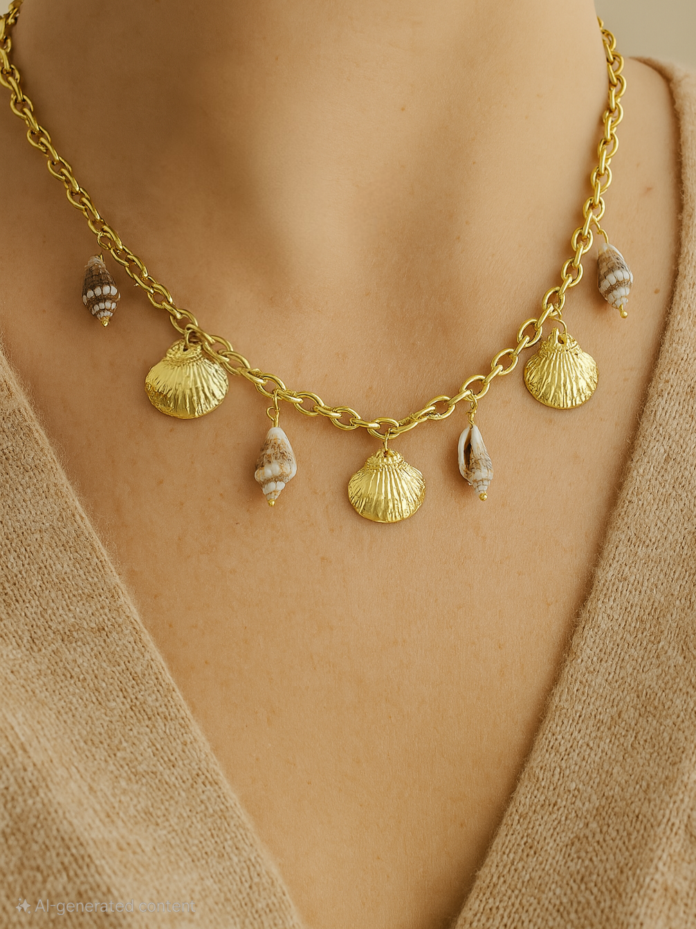DERIN SHELL CHARM NECKLACE
