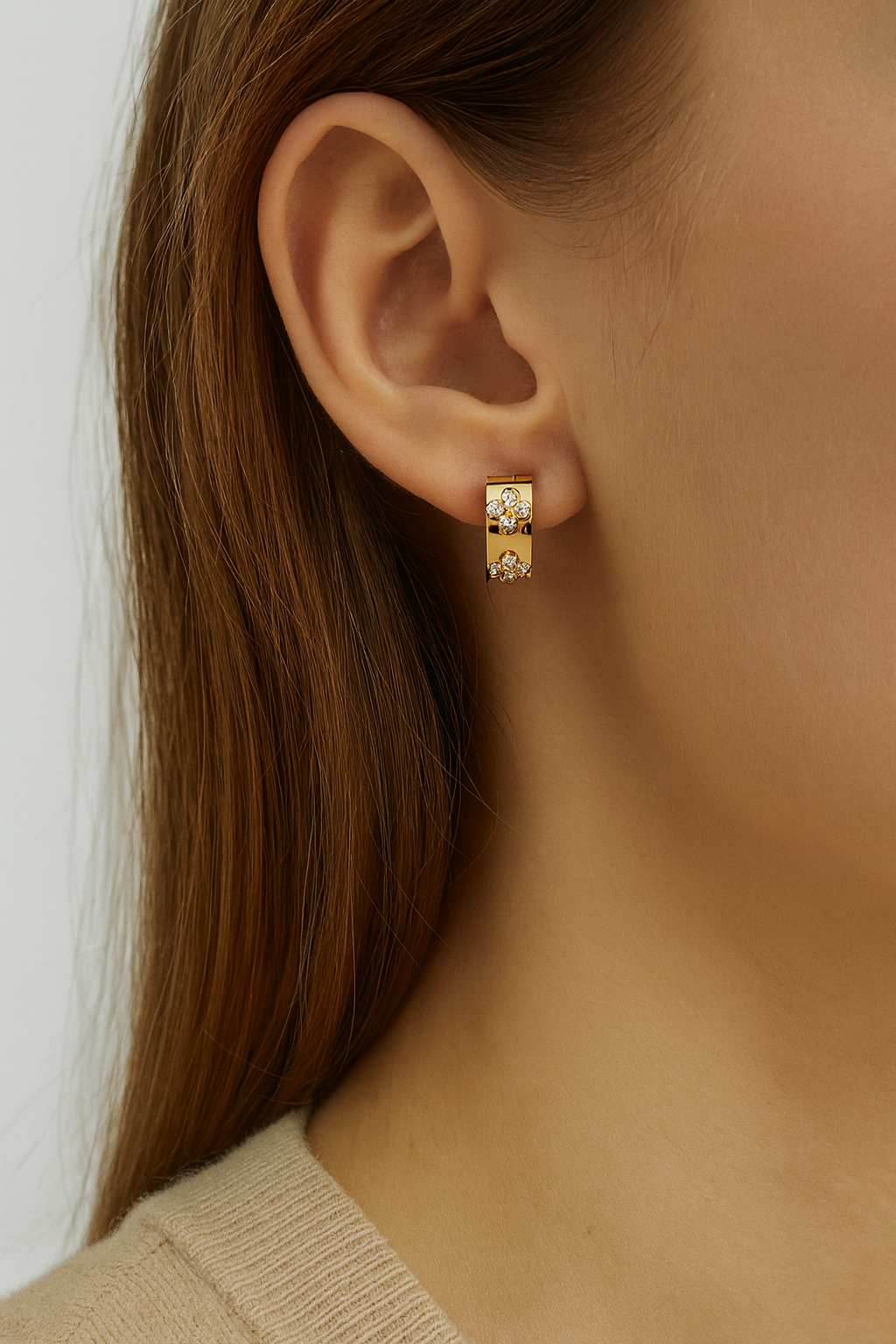 AMIRI CLOVER HOOP EARRINGS