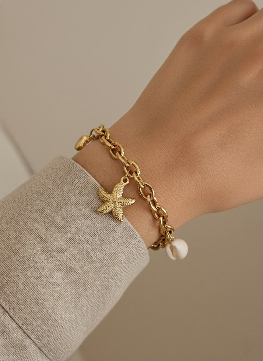 AZRA SHELL CHARM BRACELET